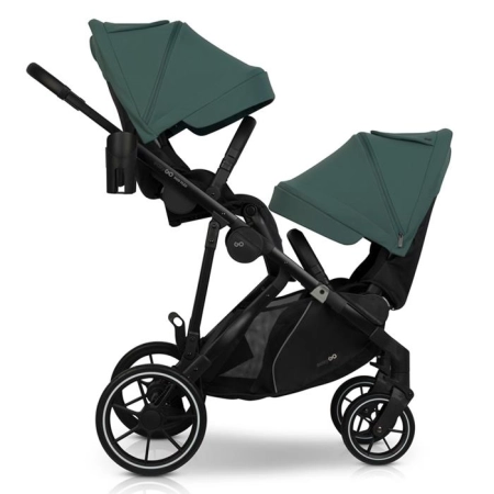 EasyGo DuoFlex Sage Green 2+2 wózek bliźniaczy wielofunkcyjny
